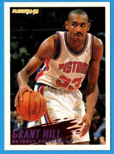 1994-95 Fleer GRANT HILL (ex-mt) Detroit Pistons Rookie - Picture 1 of 2