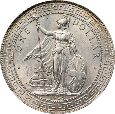 Great Britain: George V Trade Dollar 1925, NGC MS-63. London Mint. Lustrous! - Image 1 of 4