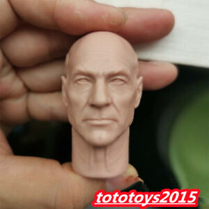 Unpainted 1/6 Doctor X Professor Head Sculpt Fit 12" Male Soldier Figure Body 