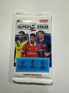 (1) 2022/23 Topps Soccer Superstars Paquete Sellado de Fábrica De Caja - 8 Tarjetas Por - Imagen 1 de 2