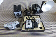 Lot of Four Nice Vintage Cameras & Meter - PONY, STARLET, HAWKEYE, ANSCO, GE