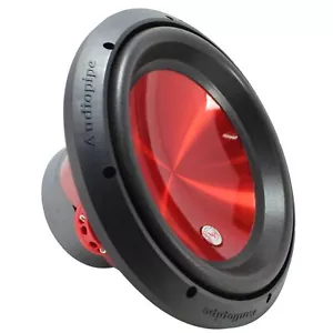 12 Inch 800 Watts Dual 4 Ohms Eye Candy Red Subwoofer tXX-APD-12RD Audiopipe - Picture 1 of 5