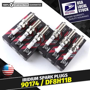 Set of 6 Iridium Resistor Spark Plugs 90174 DF8H11B For Infiniti G37 Nissan 370Z - Picture 1 of 18
