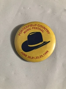 1996 Porterfield Country Music Festival Vtg Pinback Pin Button. 1.50 Inch. - Picture 1 of 2