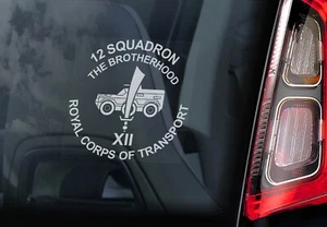 Adesivo auto 12 squadroni Rct, Royal Corps trasporto Brotherhood Window Sign - Foto 1 di 1