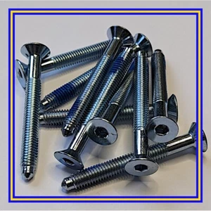 105905 X 10 Tornillos Métricos IKEA Pernos con Cabeza Hexagonal, Plateado con Compuesto de Bloqueo - Imagen 1 de 4