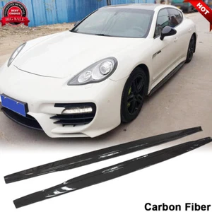 Alerón labial de extensión de faldones laterales de fibra de carbono para Porsche Panamera 2010-2013 - Imagen 1 de 12