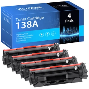 Cartucho de tóner 4PK W1380A 138A para HP LaserJet Pro 3001dw MFP 3101fdw CON CHIP - Imagen 1 de 1