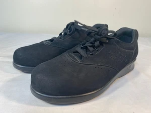 SAS Free Time Walking Shoes Women's Black Leather Lace-up Tripad Comfort  US 8.5 - Picture 1 of 7