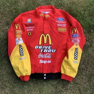 Vintage NASCAR Jacket McDonald Drive-Thru Racing Champions Apparel Bill Elliott - Picture 1 of 19