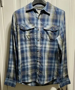 Vintage LL Bean Shirt Mens Size M Flannel Plaid Button Down Long Sleeve Outdoor - Picture 1 of 12