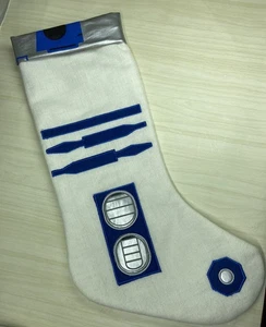 Medias de Navidad R2-D2 18" Star Wars Tejidas 2013 Lucas Films Disney Blanco Plata - Imagen 1 de 9
