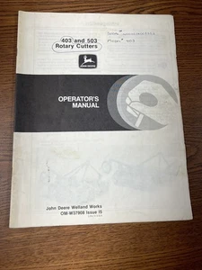 John Deere 403 and 503 Rotary Cutters Manual 1984 - Bild 1 von 8