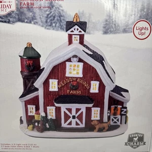 Holiday Time Meadow Brook Farm Leuchthaus Getreidedorf 4’ Kabel ungeöffnet - Bild 1 von 11