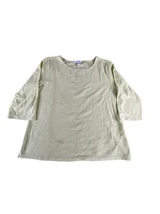 Liz Claiborne Shirt Womens XL Green 3/4 Sleeve Pullover Casual Lightweight Top - Picture 1 of 7