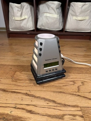 Hammacher Schlemmer Peaceful Wake Up lighted Alarm Clock Sound Machine Diffuser  - Image 1 of 4