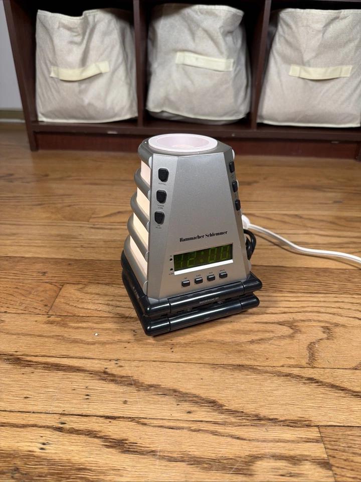 Hammacher Schlemmer Peaceful Wake Up lighted Alarm Clock Sound Machine Diffuser  - Image 1 of 4