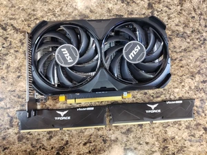 MSI GeForce RTX 4060 VENTUS 2X BLACK 8G OC, 2, T-Force Vulcan DDR5-6000 1x8 Stic - Picture 1 of 10