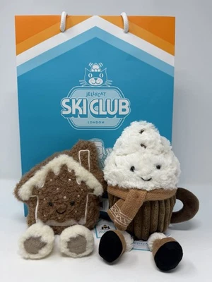 Jellycat 2025 LA Ski Club Scarffles Hot Chocolate & Amuseables Molasi Cookie - Image 1 of 4