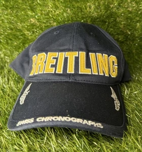 Breitling Swiss Chronographs Baseball Cap Mens One Size Navy Polyester Snapback - Picture 1 of 11
