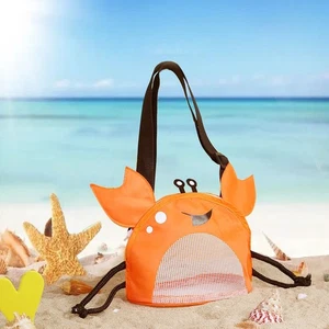Bag Kids Beach Toys Storage Crab Beach Bag Sundries Organizers Beach Mesh Bag - Picture 1 of 7