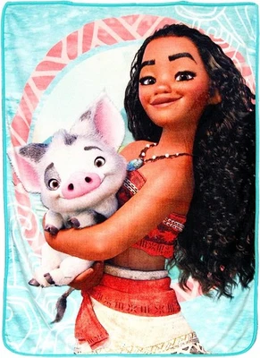 Disney's Moana, "Voyagers" Micro Raschel Throw Blanket, 46" x 60", Multi Color - Image 1 of 4