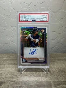 2024 Bowman Chrome Luis Baez HTA Choice Refractor Auto /150 PSA 9 Astros - Picture 1 of 1