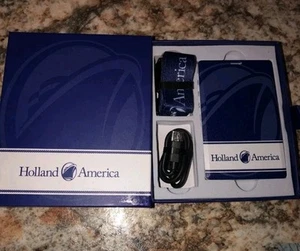 Holland Amerika Souvenir Schlüsselband und drahtloser Lautsprecher Promo.  Blau mit Logo - Bild 1 von 2