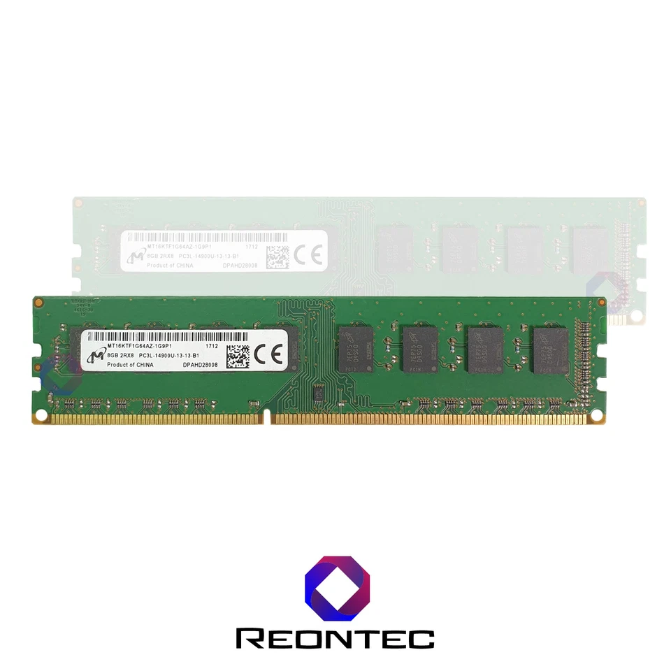 8GB RAM PC Micron PC3L - 14900 DDR3L MT16KTF1G64AZ-1G9P1 2Rx8 - Immagine 1 di 1