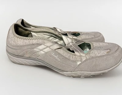 Skechers Calce Relajado Respiración Fácil Colocación Baja Plana Mujer Talla 8 22465 Gris Foto 1 de 4