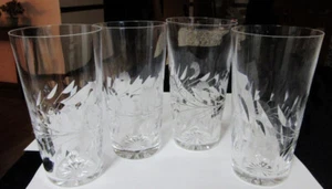 4 vasos ALTOS KOSTA-BODA ROSA corte floral cristal plomo ¡EXCELENTE!  Difícil de encontrar - Imagen 1 de 2