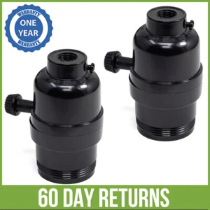 2 PC Zing Ear 3 Way Turn Knob Switch Lamp Socket Replacement Uno E26 250W 250V - Picture 1 of 6