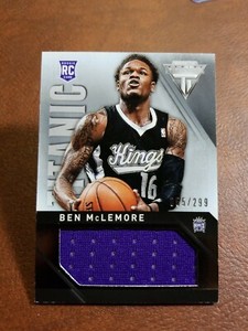 2013-14 Panini Titanium Titanic Threads Jumbo 55/299 Ben McLemore #91 Rookie