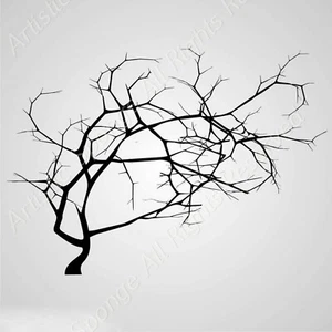 Bold Nostalgic Tree Shrub A5 A4 A3 Reusable Stencil Shabby Chic Nature Art / T13 - Picture 1 of 6