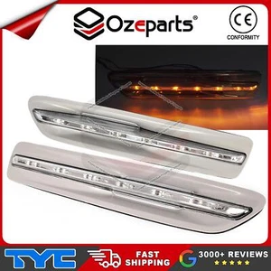 TYC Pair LH+RH Guard Flasher Lamp LED Grey For Holden Statesman WM 2006-2017 - Picture 1 of 5