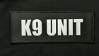 K9 Unit 3x8" Hook  Plate Carrier Raid Patch Security Police SWAT Sheriff Black 