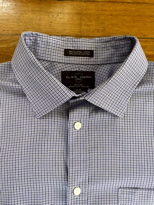 Mens Black Brown 1826 17-35 Dusty Purple Button Down Collared Shirt - Image 1 of 4