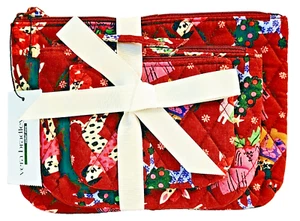 Vera Bradley Cosmetic Trio in Holiday Hounds - Picture 1 of 9