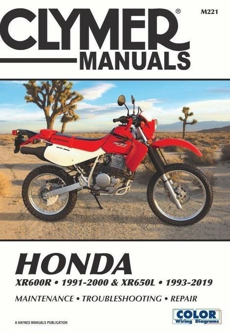 Honda XR600R 1991-2000, XR650L 1993-2019 Repair Manual - Image 1 of 1