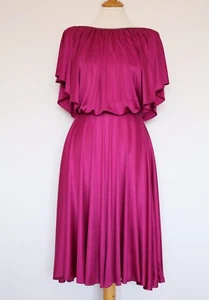Azzaro Magenta women's 100% Silk Dress Size FR 36 - Picture 1 of 9