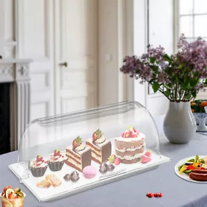 Bandeja de exhibición de postres para servir alimentos con tapa para buffet de alimentos - Imagen 1 de 21