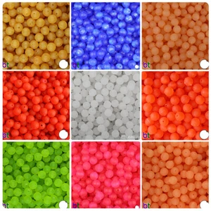 BeadTin Mattiert 8 mm Rund Kunststoff Basteln Perlen (300 Stück) - Farbwahl - Bild 1 von 11