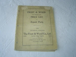 1938 Cockshutt Frost & Wood equipo de cosecha lista de precios catálogo manual - Imagen 1 de 2