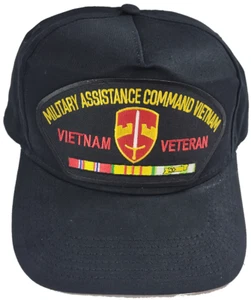 MILITARY ASSISTANCE COMMAND VIETNAM MACV MAC-V VETERAN HAT W/ CAMPAIGN RIBBONS - Picture 1 of 1