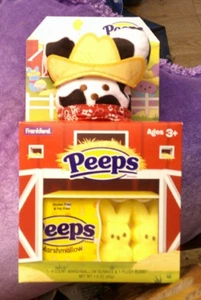NEW 6” EASTER COWBOY PEEPS Bunny Plush & Peeps Candy in Barn SO ADORABLE - Picture 1 of 2