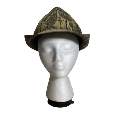 Vintage YoungAn YA Medium Camo Fedora Hat Ear Flaps Foam Lined RealTree Hunt - Image 1 of 4
