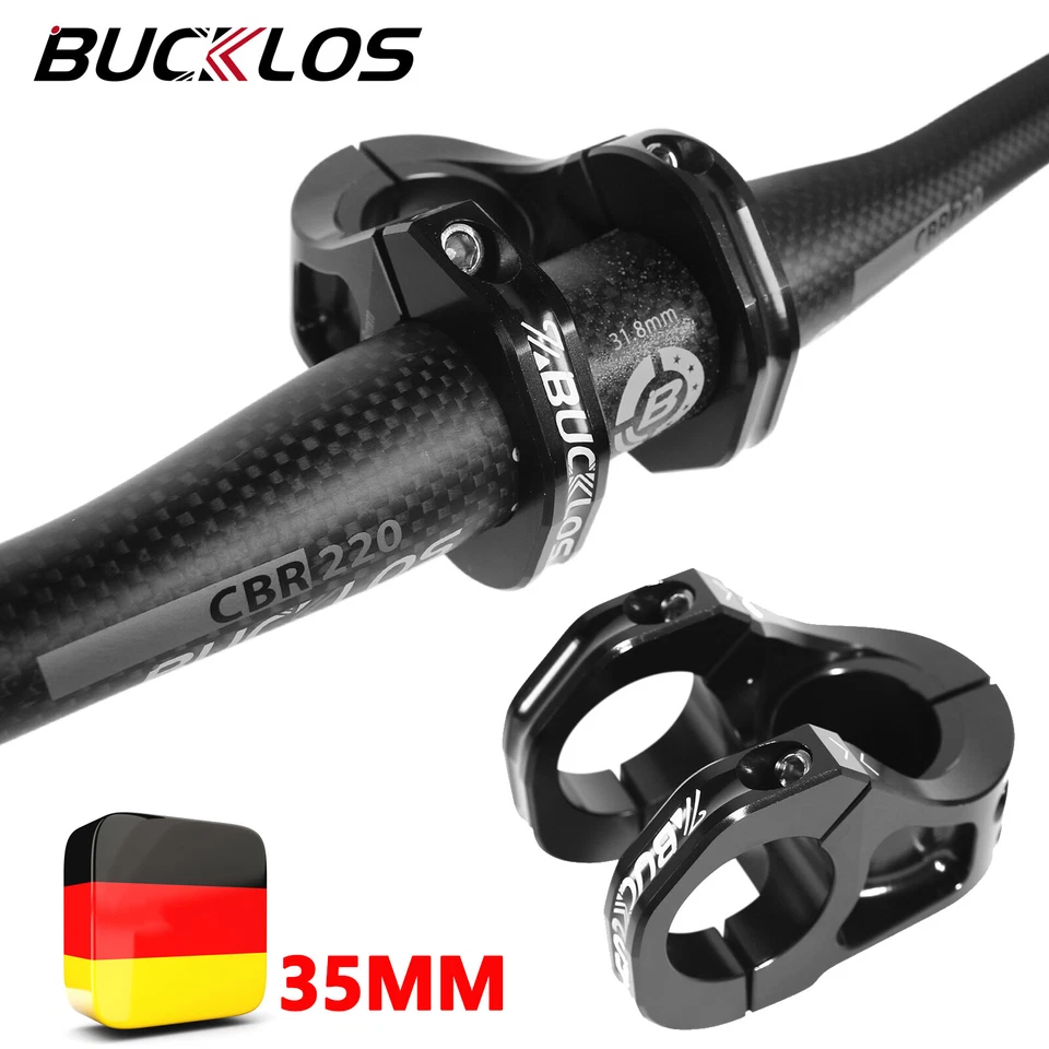 BUCKLOS MTB Kurzer Lenkervorbau 31.8mm 1-1/8“ 35mm Aluminium CNC Gabel Hohlgewindefrei