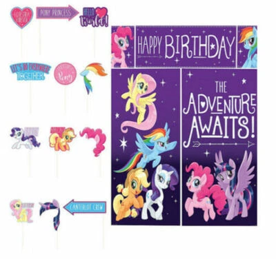 My Little Pony декорации сеттер + 12 фото реквизит день рождения вечеринки украшения фон - Изображение 1 из 2