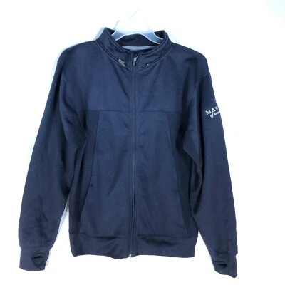 Chaqueta Maserati of Newport Beach Para Hombre Talla Pequeña Azul Mangas Largas Pulgar Agujero Cremallera Foto 1 de 4