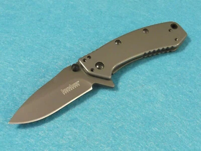Kershaw 1555TI Cryo Hinderer Titanium finish A/O framelock Knife 3 3/4" closed - Image 1 of 4